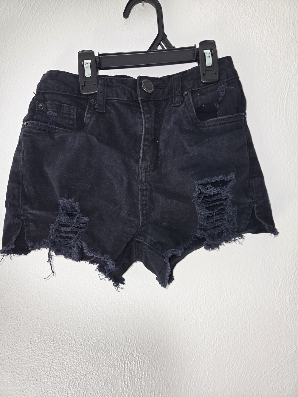 Boom Boom Jeans Black distressed shorts , size 1